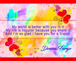 I'M SO GLAD I HAVE YOU FOR A FRIEND DECORATIVE 8x10 PRINT - NEW!