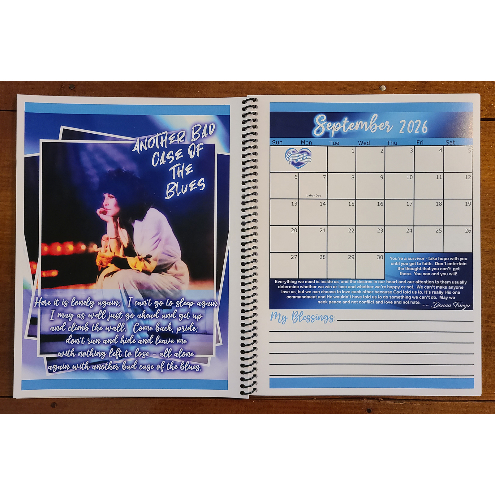 - LOVE YOUR LIFE 2026 Calendar & Blessings Journal by Donna Fargo - Image 5
