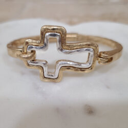 Two-Tone Cross Bracelet