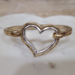 Gold and Silver Heart Bracelet
